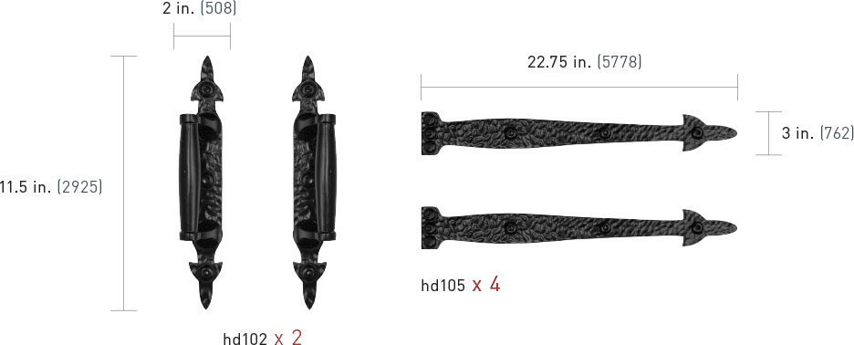 Chalet antique handle kit