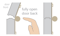 Fully open door back icon
